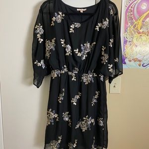 Skies are Blue Black gold Sequin Cocktail dress